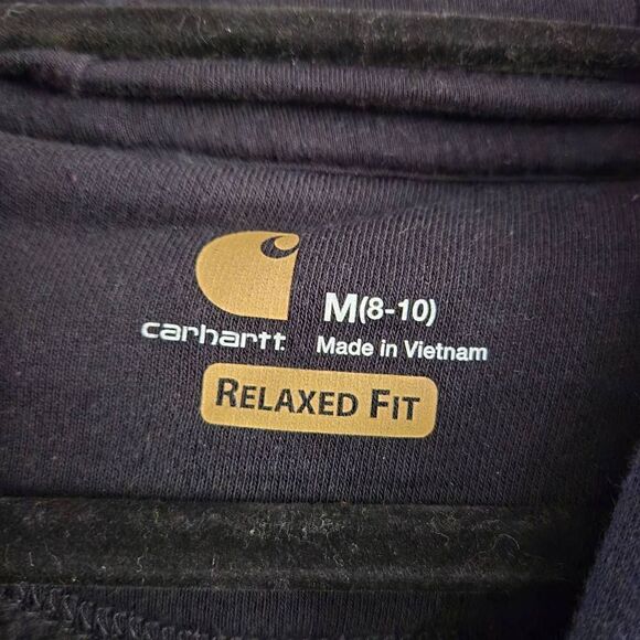 Carhartt Friends Of Carhartt Black Hoodie Womens SZ M 8-10 Relaxed Fit - Picture 4 of 6